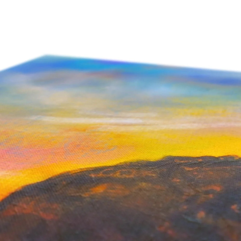 Ailsa Craig Dusk Canvas - Arran Art Gallery Scotland Worldwide Shipping Paintings | Prints | Gifts from by Scottish Artist Hunter