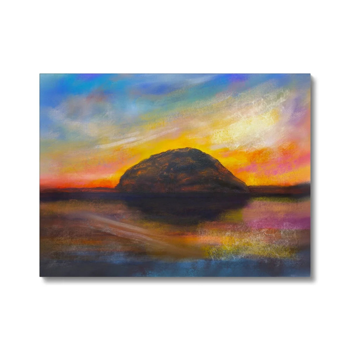 Ailsa Craig Dusk Canvas - Arran Art Gallery Scotland Worldwide Shipping Scottish Landscape by Artist Hunter Featuring Paintings