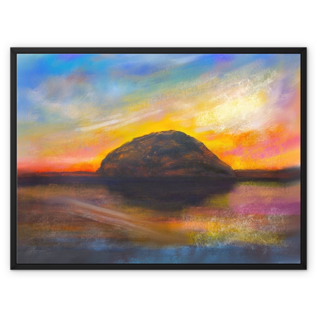 Ailsa Craig Dusk Painting | Framed Canvas Prints From Scotland