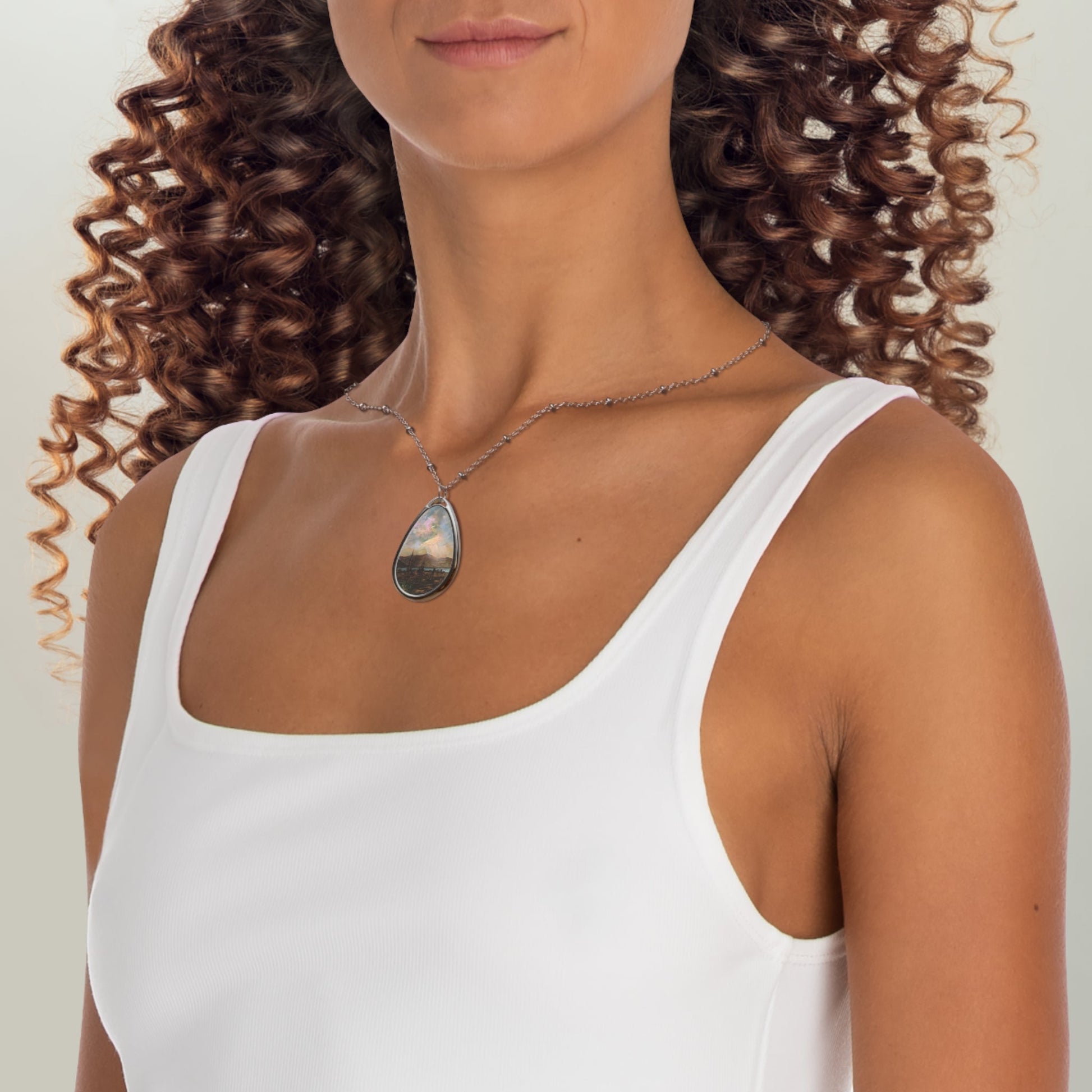 Angels Fingers Over Greenock Art Necklace | Scottish Art Gifts