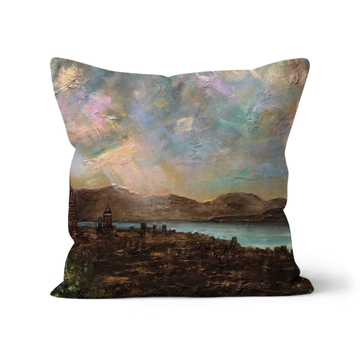 Angels Fingers Over Greenock Cushion - River Clyde Art Gallery Scotland Worldwide Shipping Scottish Prints