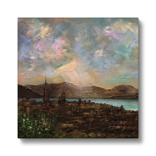 Angels Fingers Over Greenock Eco Art Canvas Print | Scottish Art Gifts