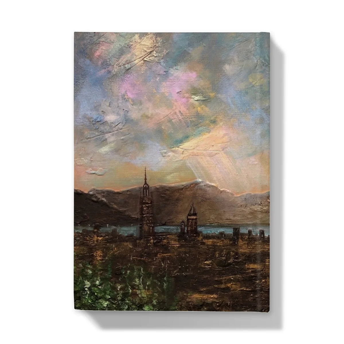 Angels Fingers Over Greenock Hardback Journal - River Clyde Art Gallery Scotland Worldwide Shipping Scottish Prints