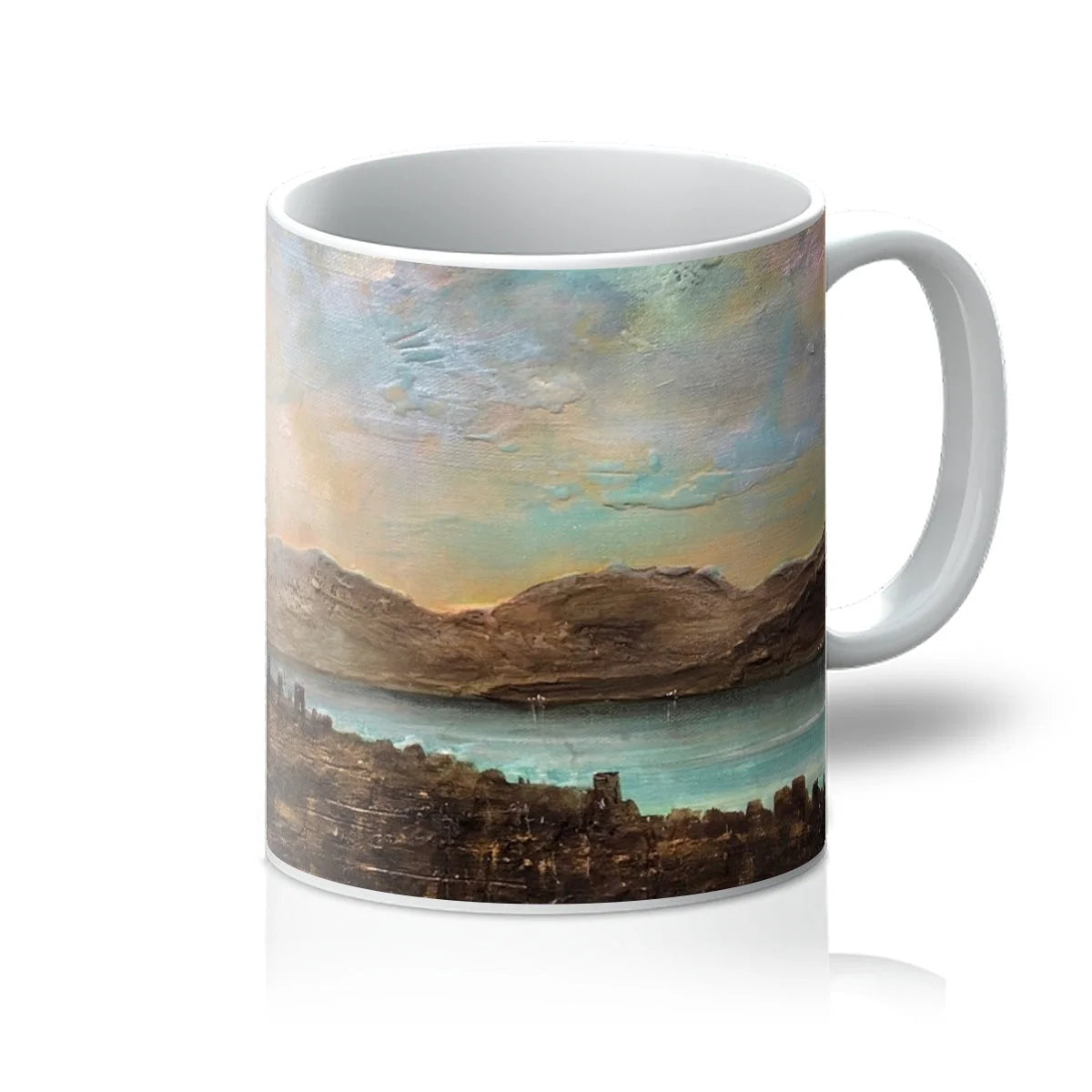 Angels Fingers Over Greenock Mug - River Clyde Art Gallery Scotland Worldwide Shipping White Ceramic Mug Scottish Prints