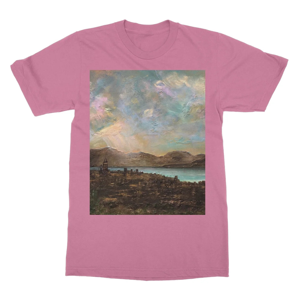 Angels Fingers Over Greenock Softstyle T-shirt - River Clyde Art Gallery Scotland Worldwide Shipping Scottish Artist Fine Prints