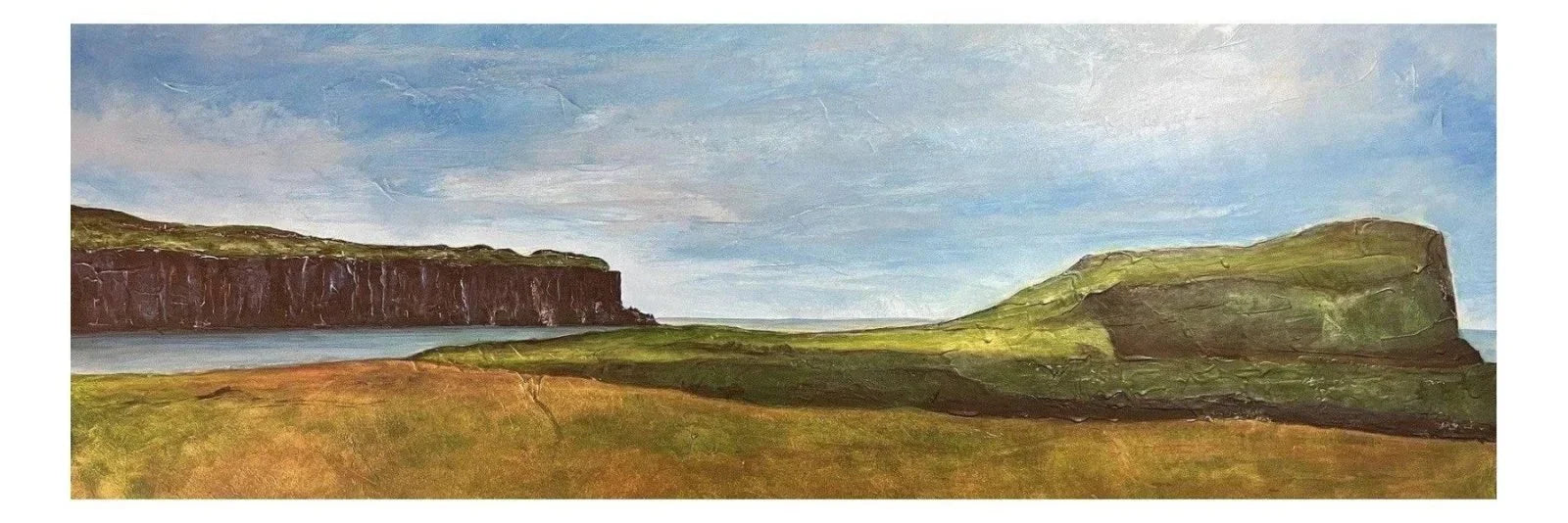 Approaching Oronsay Skye Panoramic Prints - Art Gallery Scotland Worldwide Shipping Panoramic Landscape Painting Paintings and by Artist