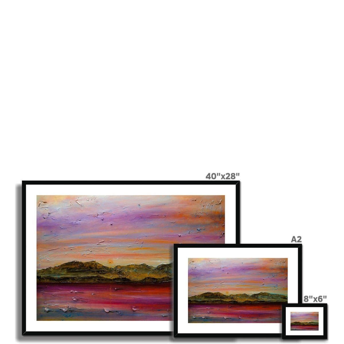 Arran Autumn Dusk Painting | Framed & Mounted Prints From Scotland