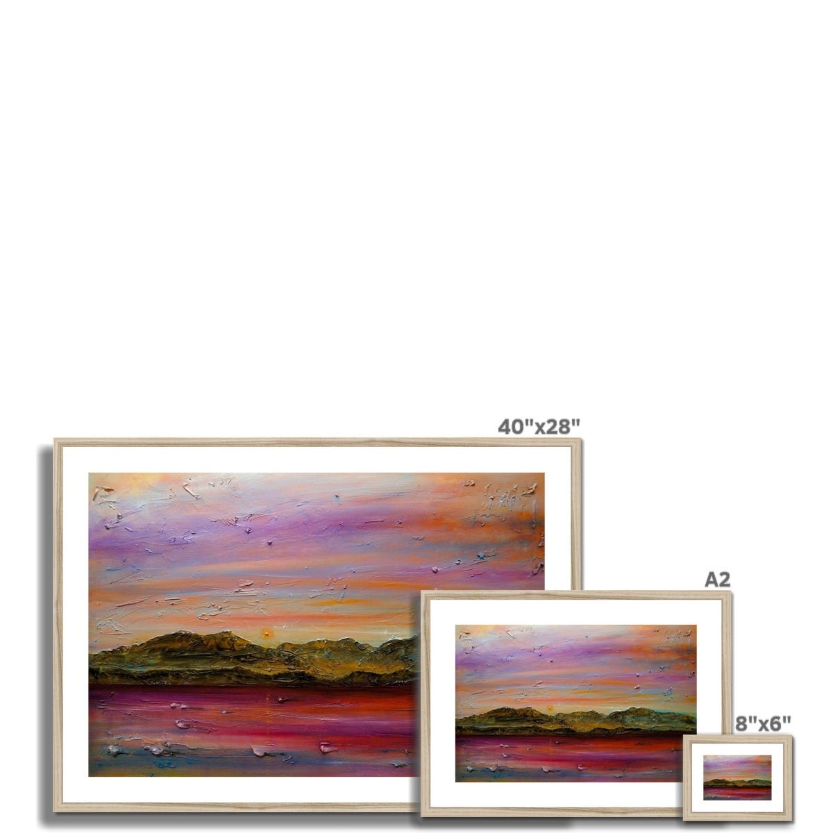 Arran Autumn Dusk Painting | Framed & Mounted Prints From Scotland