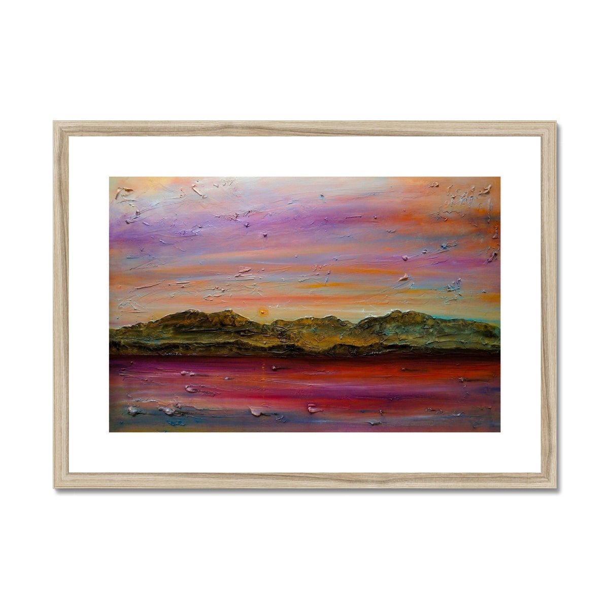 Arran Autumn Dusk Painting | Framed & Mounted Prints From Scotland