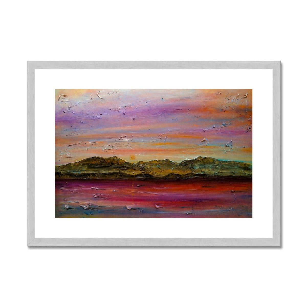 Arran Autumn Dusk Painting | Antique Framed & Mounted Prints From Scotland