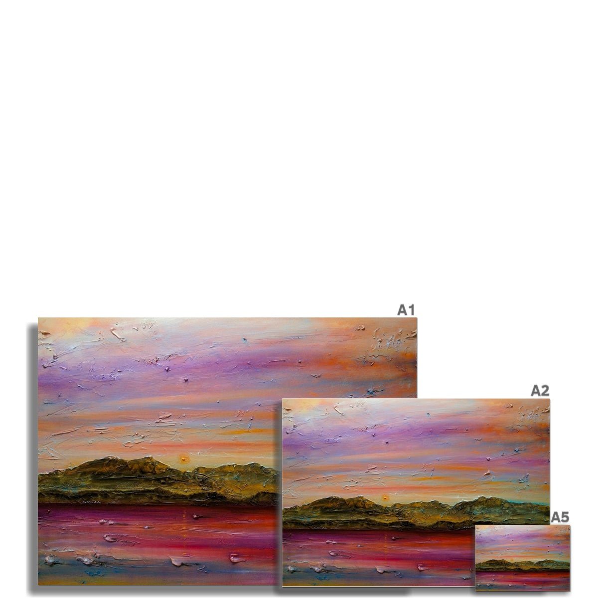 Arran Autumn Dusk Painting | Signed Art Prints From Scotland | By Scottish Artist Hunter