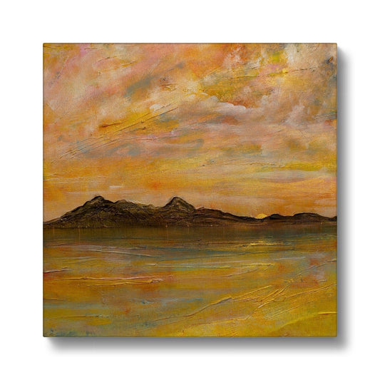 Arran Dusk Eco Art Canvas Print | Scottish Art Gifts