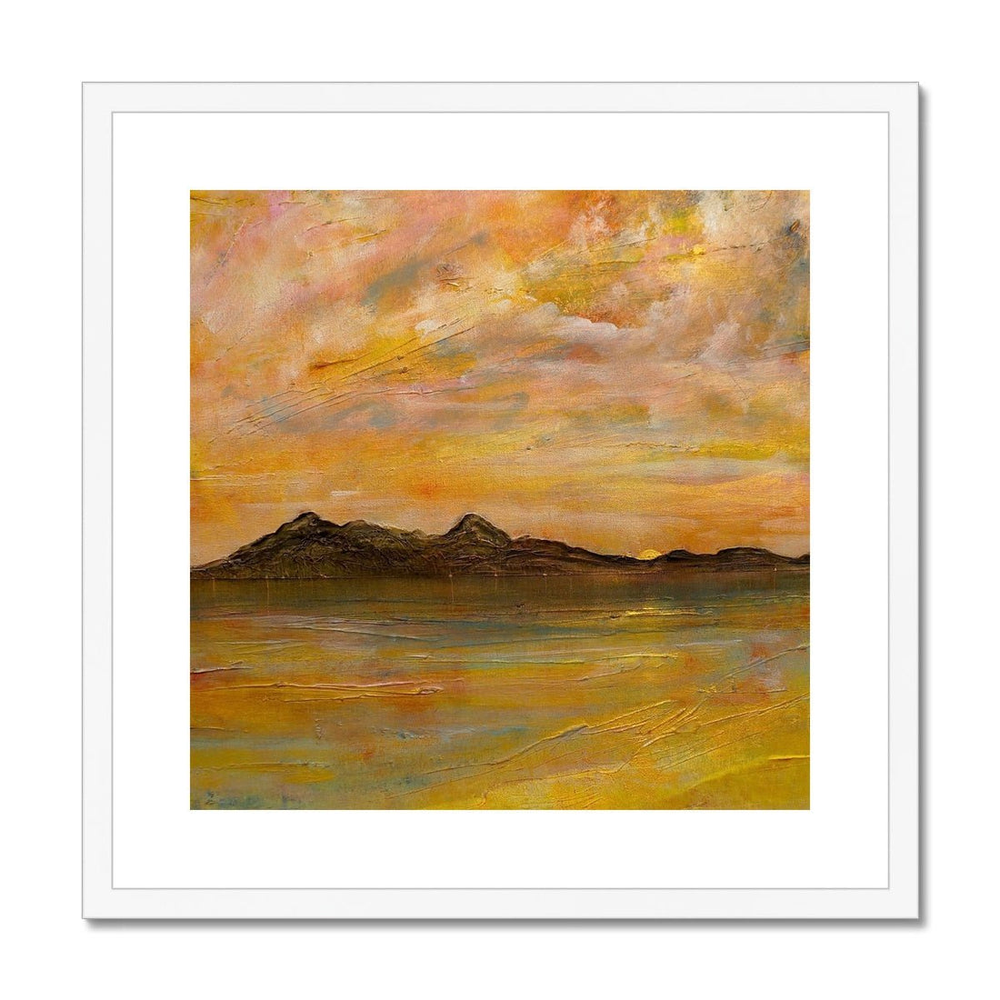 Arran Dusk Painting | Framed &amp; Mounted Prints From Scotland