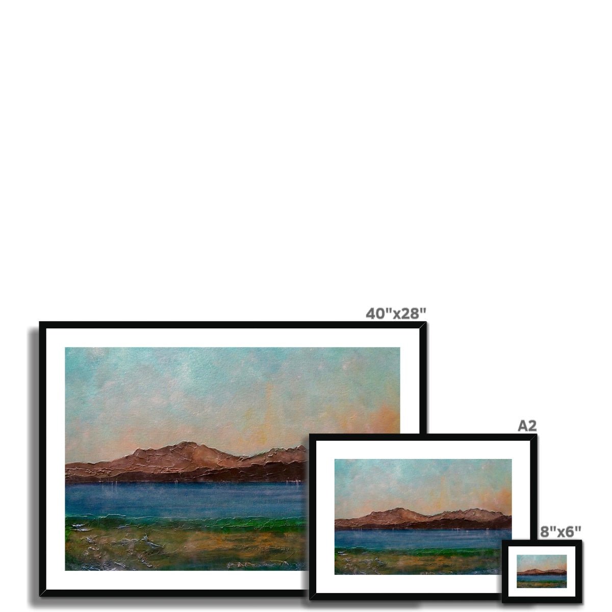 Arran From Scalpsie Bay Painting | Framed &amp; Mounted Prints From Scotland