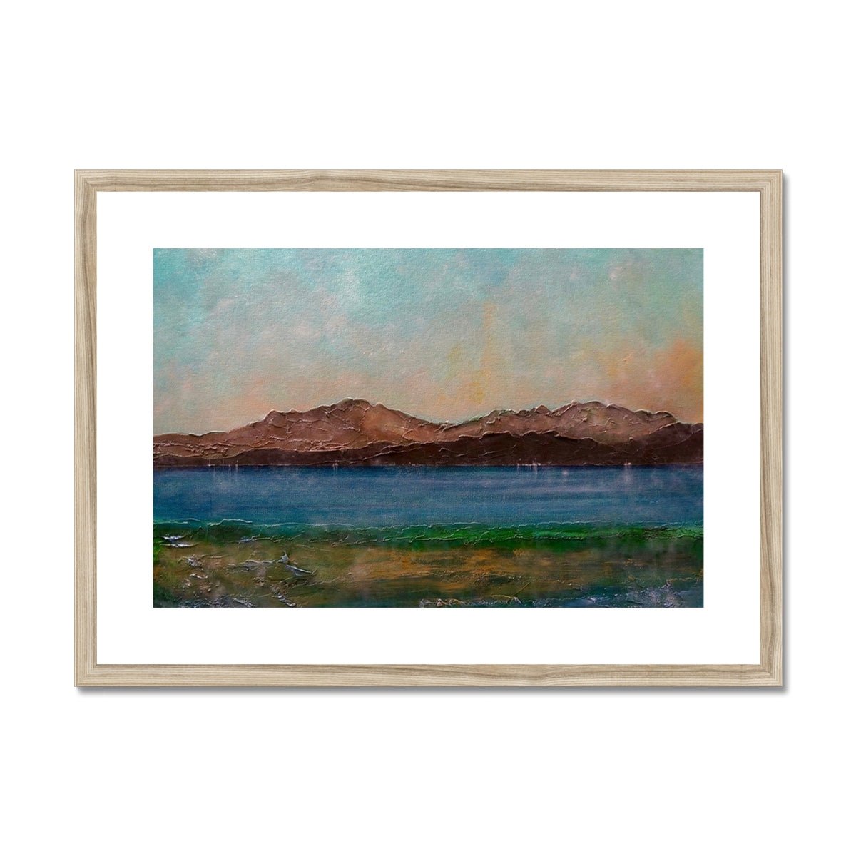 Arran From Scalpsie Bay Painting | Framed &amp; Mounted Prints From Scotland