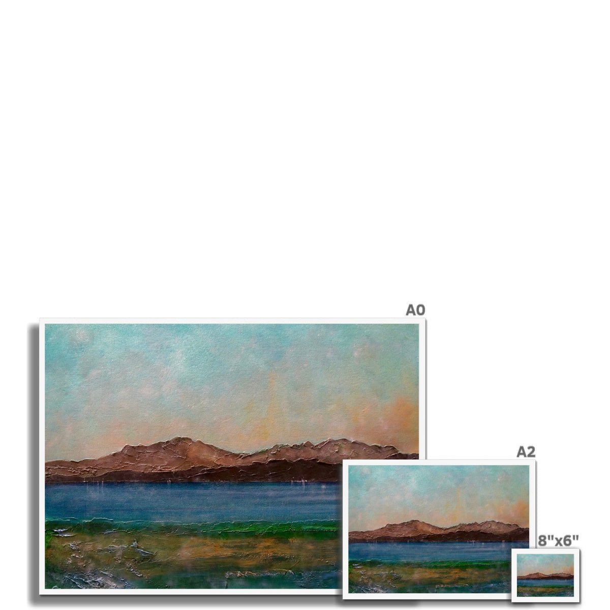 Arran From Scalpsie Bay Painting | Framed Prints From Scotland