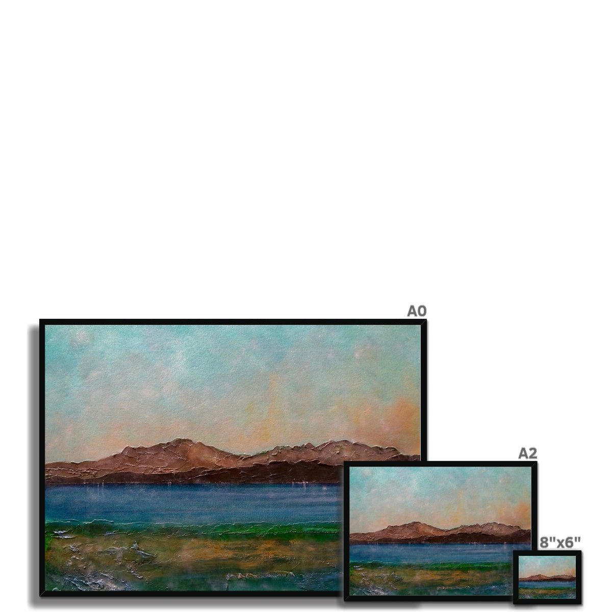 Arran From Scalpsie Bay Painting | Framed Prints From Scotland