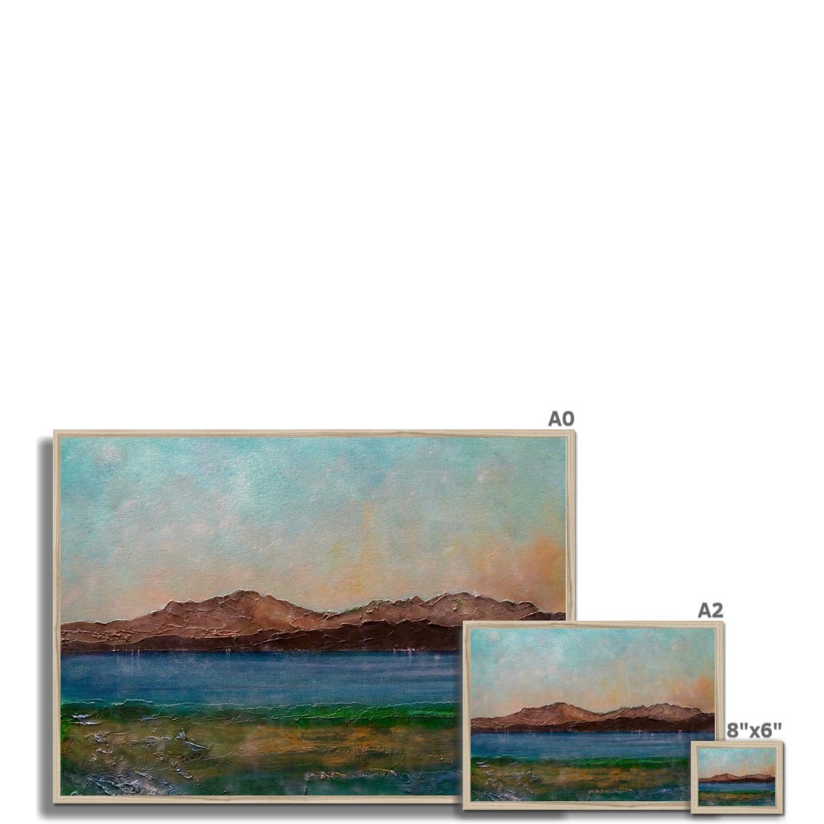 Arran From Scalpsie Bay Painting | Framed Prints From Scotland