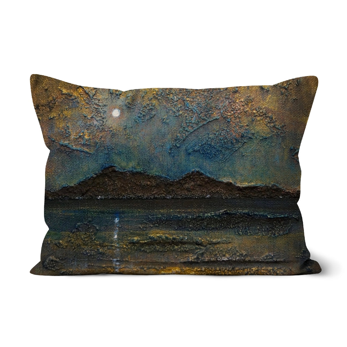 Arran Moonlight Art Gifts Cushion | Arran Art Gallery | Paintings, Prints, Homeware and Art Gifts From Scotland By Scottish Artist Kevin Hunter