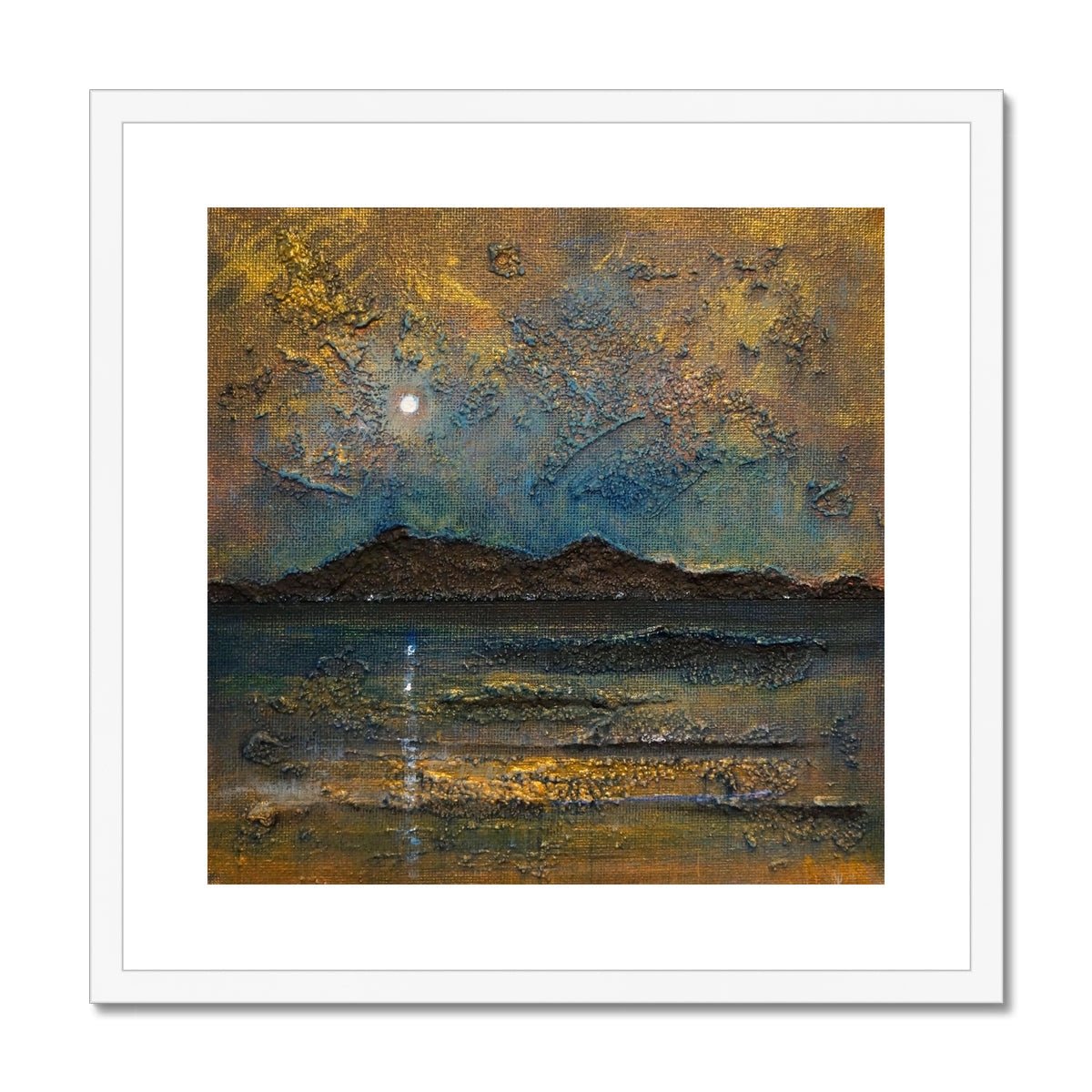 Arran Moonlight Painting | Framed &amp; Mounted Prints From Scotland