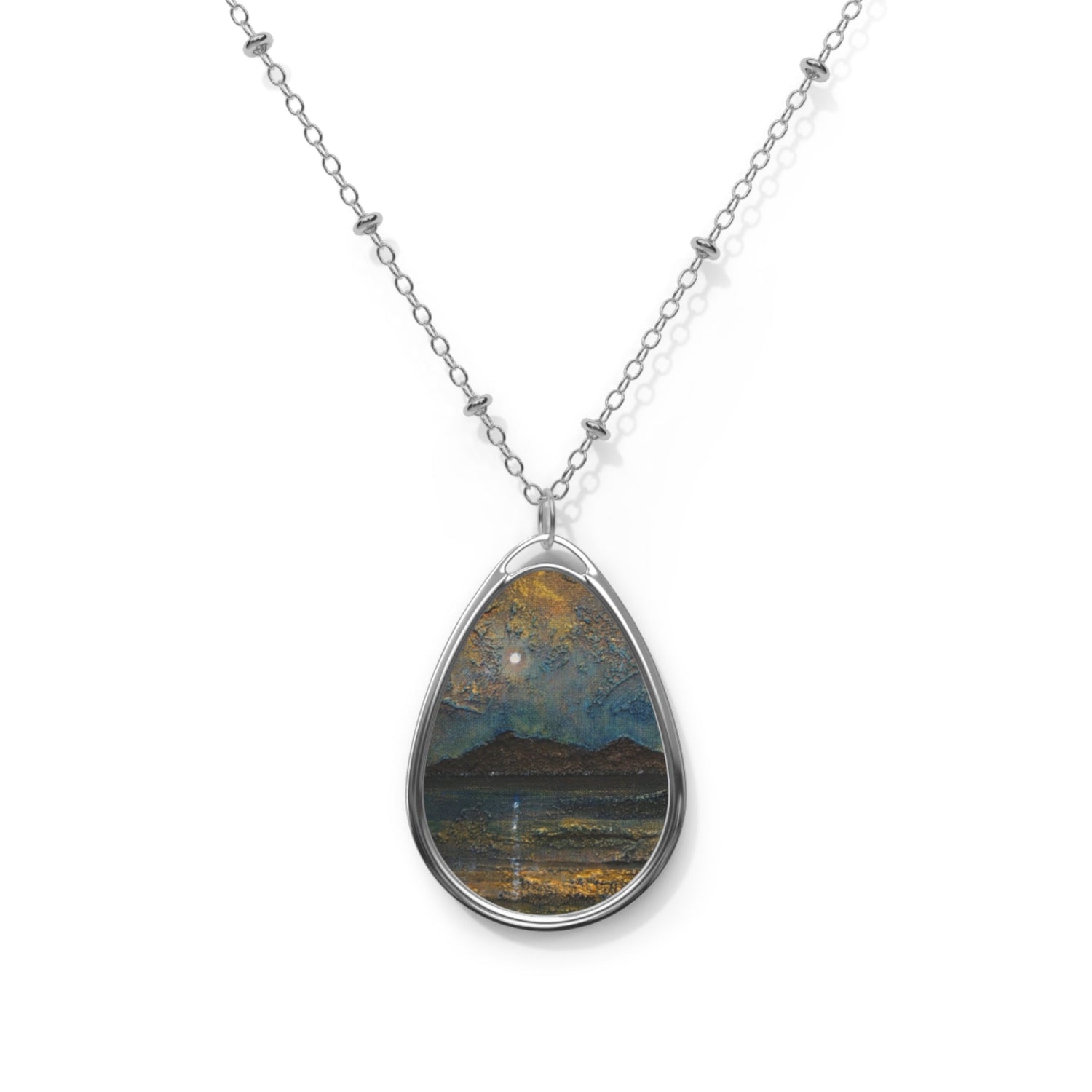 Arran Moonlight Necklace | Arran Art Gallery | Paintings, Prints, Homeware and Art Gifts From Scotland By Scottish Artist Kevin Hunter