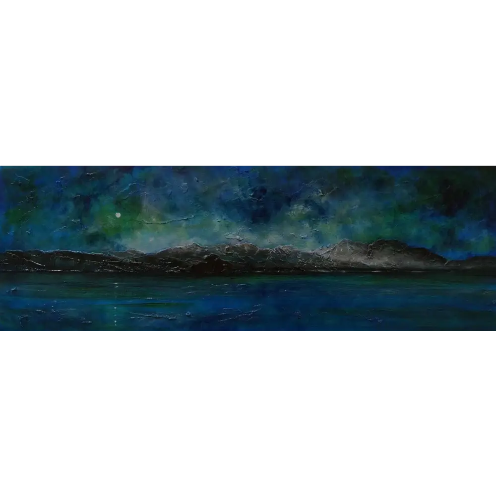 Arran Prussian Moonlight - Scottish Statement Interior Wall Art - Gallery Scotland