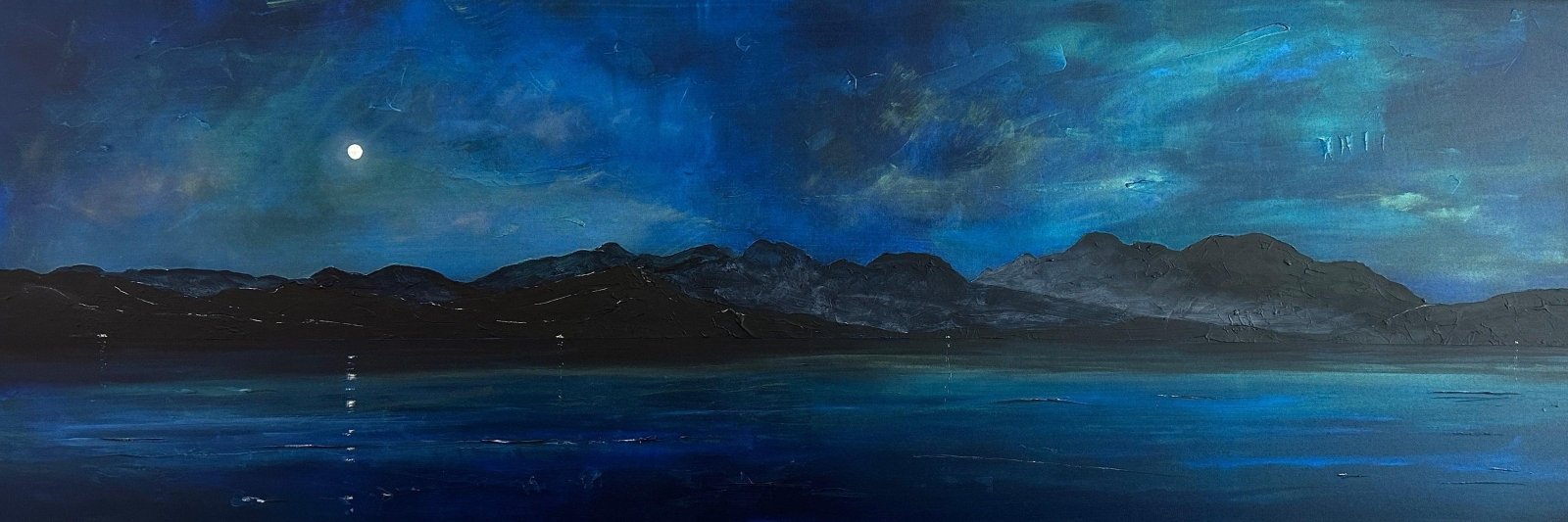 Arran Prussian Twilight Original Painting | Scottish Art Gifts