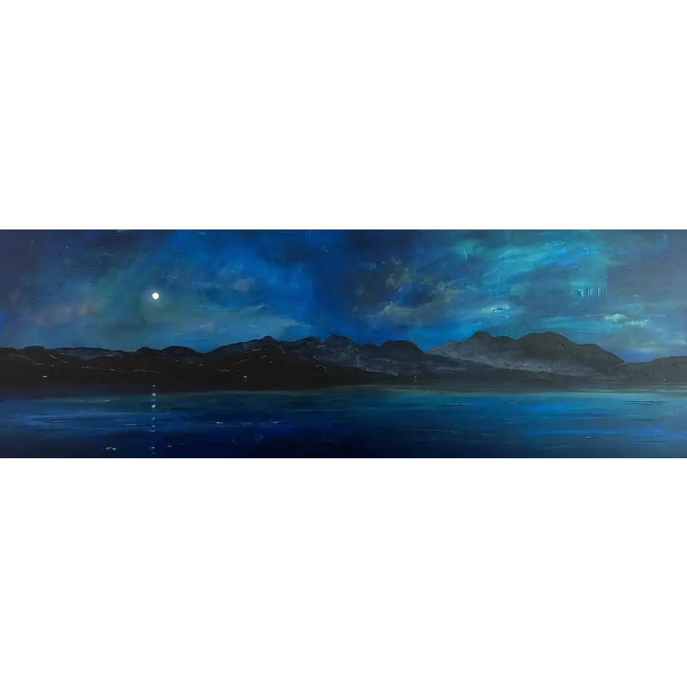 Arran Prussian Twilight - Scottish Available Original Paintings - Art Gallery Scotland
