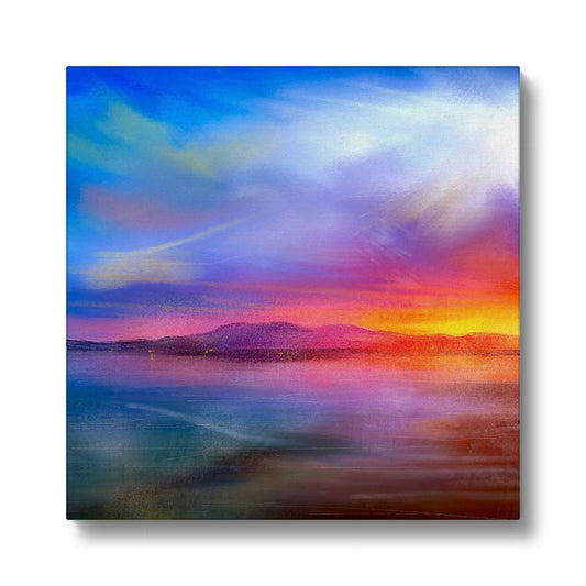 Arran Sunset Eco Art Canvas Print | Scottish Art Gifts