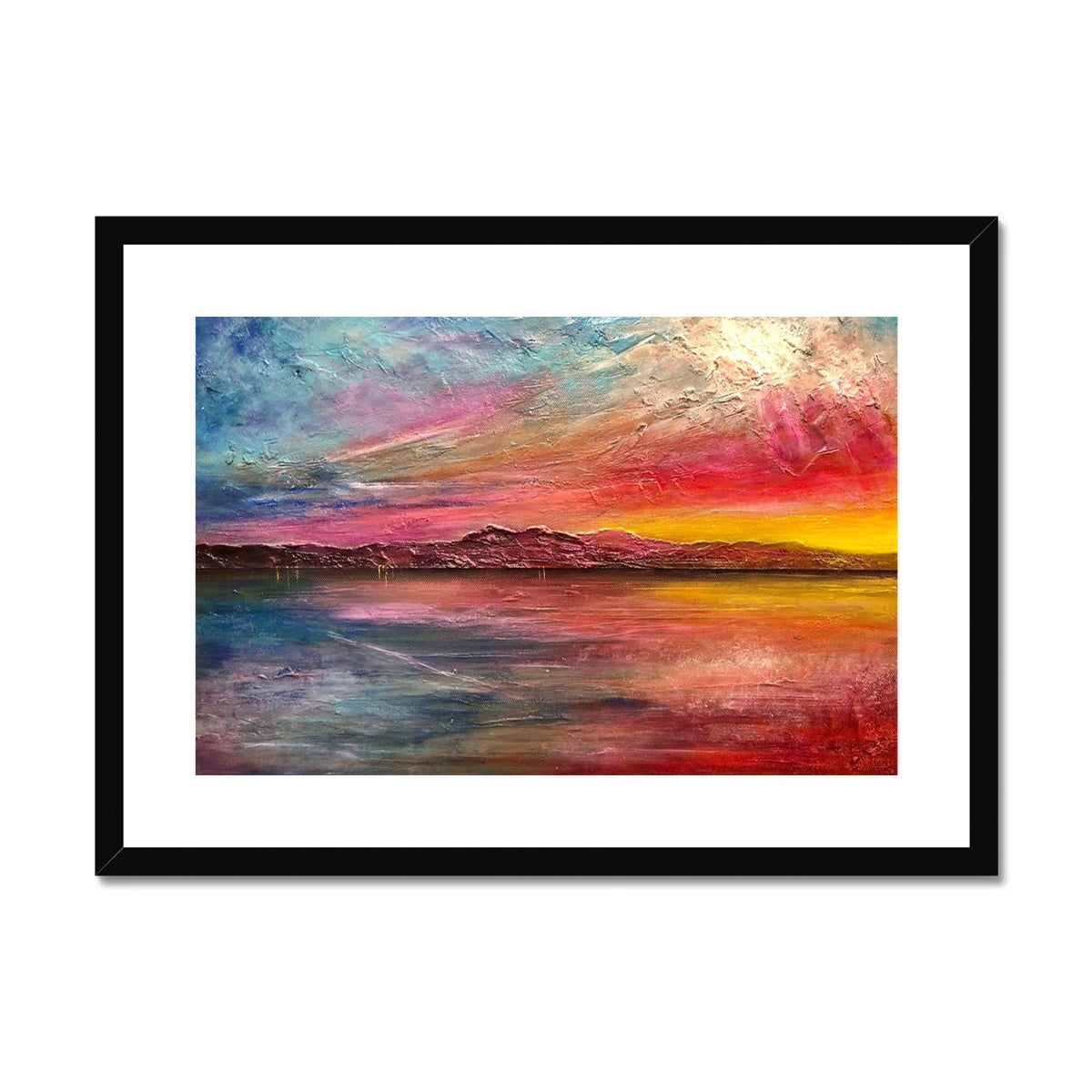 Arran Sunset ii Painting | Framed &amp; Mounted Prints From Scotland