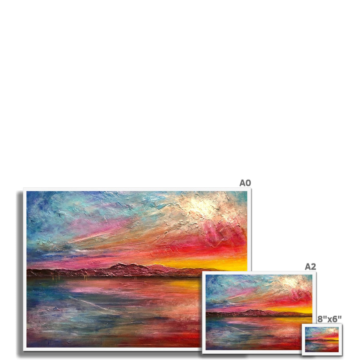 Arran Sunset ii Painting | Framed Prints From Scotland