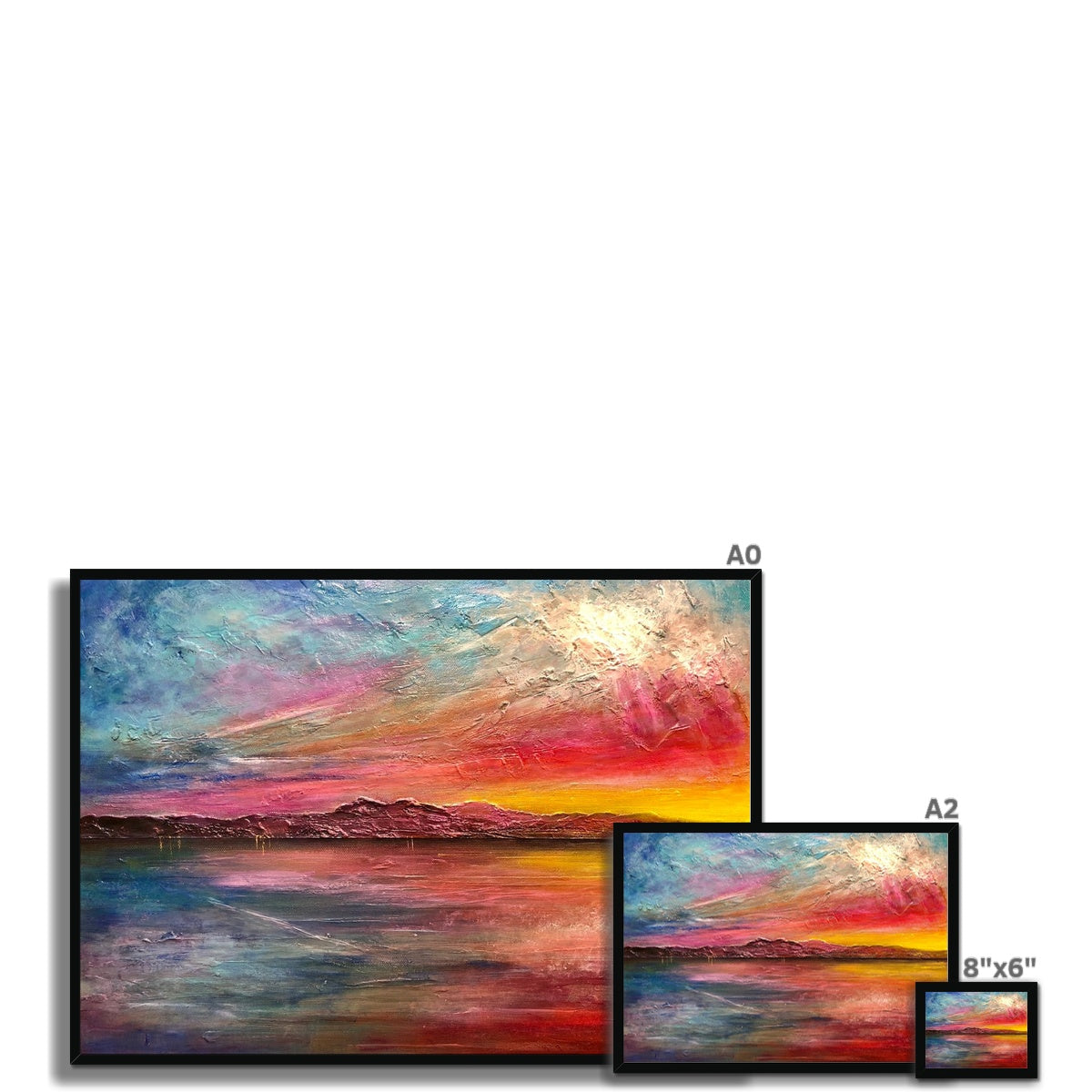 Arran Sunset ii Painting | Framed Prints From Scotland