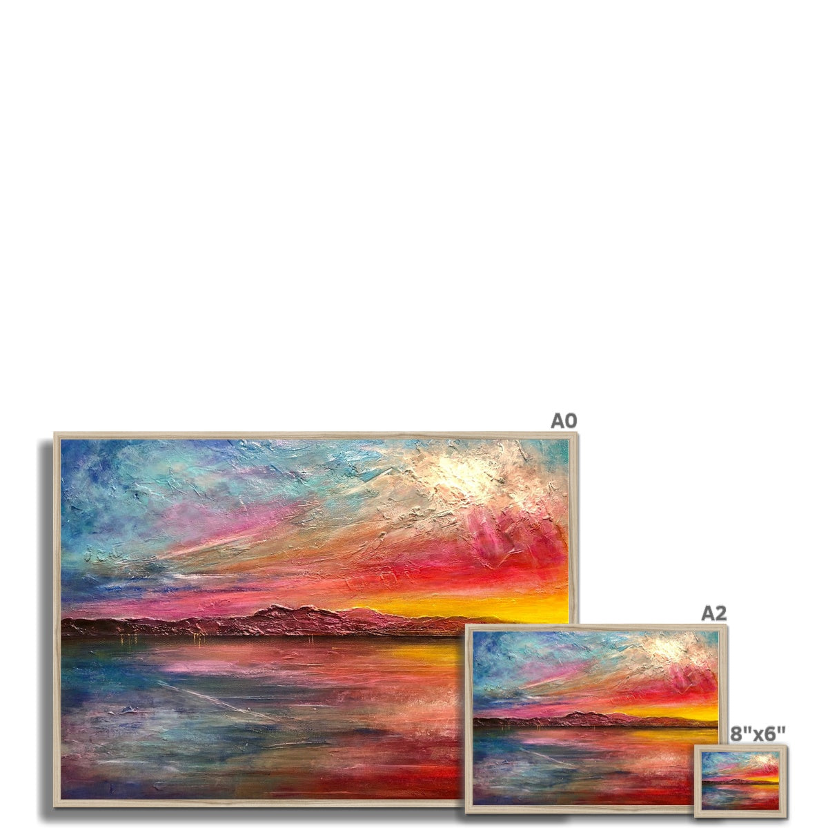 Arran Sunset ii Painting | Framed Prints From Scotland