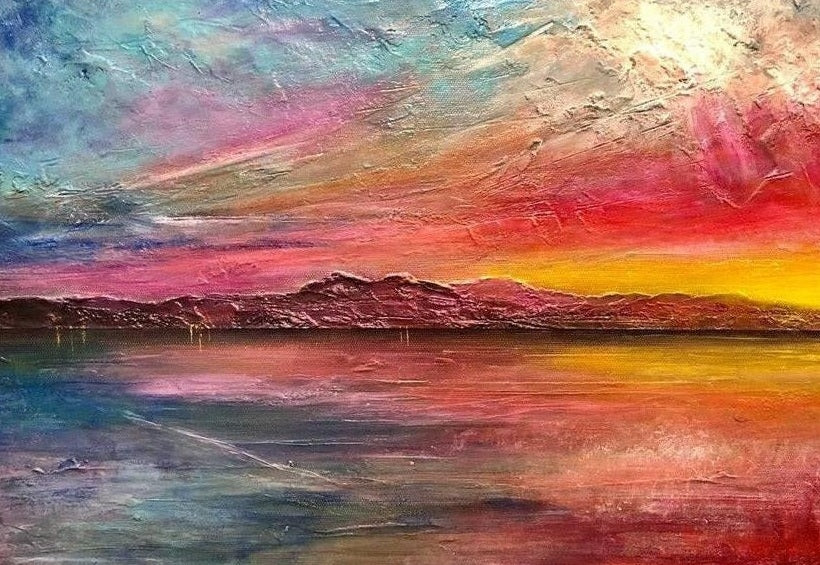 Arran Sunset ii Scottish Landscape Painting