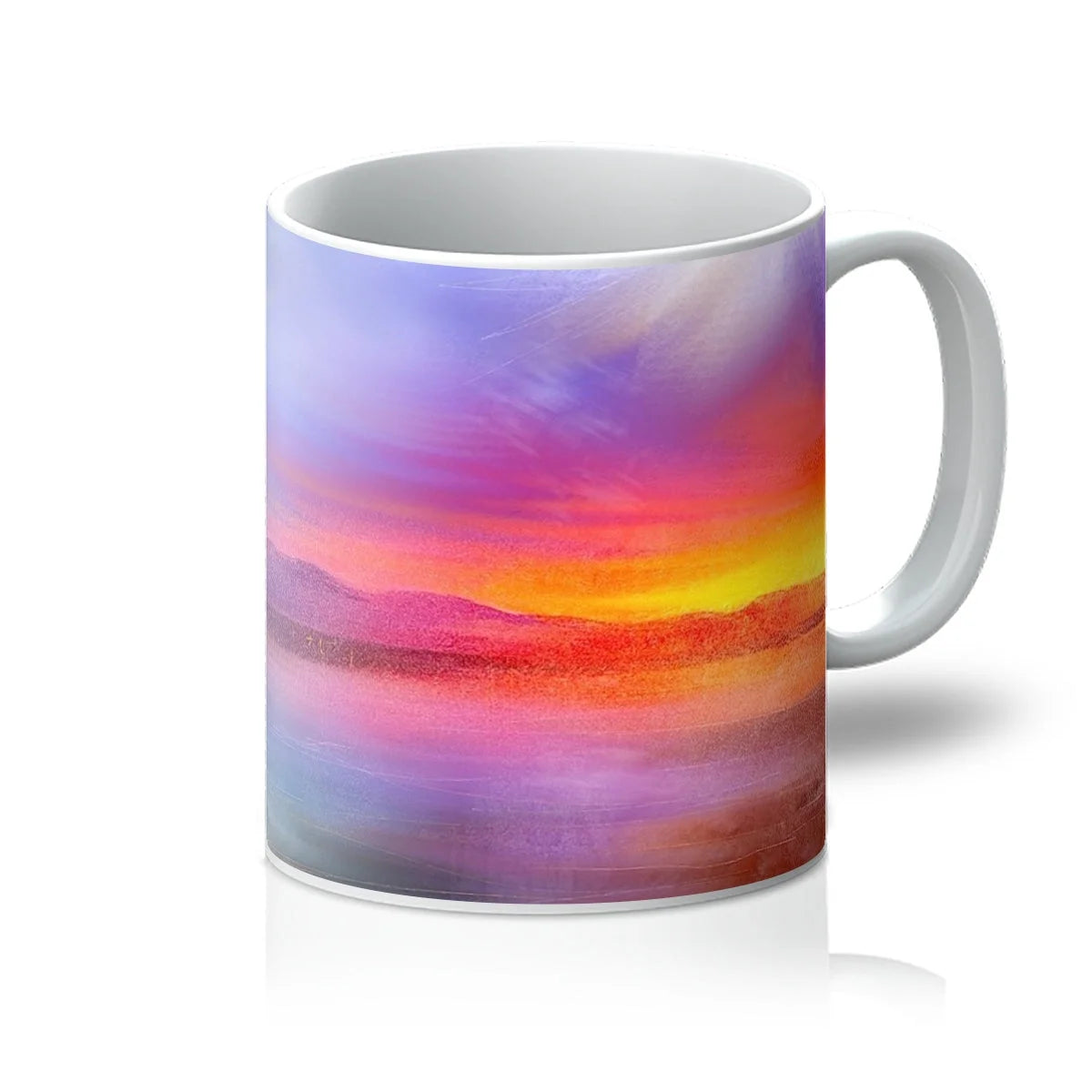Arran Sunset Mug - Art Gallery Scotland Worldwide Shipping Scottish Landscape by Artist Hunter Featuring Paintings