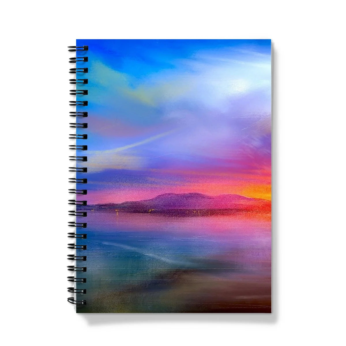 Arran Sunset Notebook - Art Gallery Scotland Worldwide Shipping Scottish Landscape by Artist Hunter Featuring Paintings