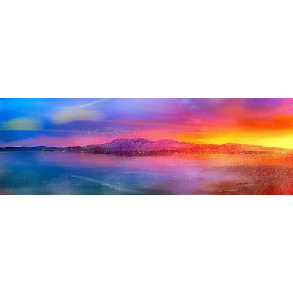 Arran Sunset Panoramic Statement Interior Wall Art Canvas