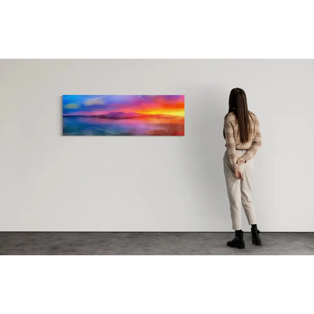 Arran Sunset Panoramic Statement Interior Wall Art Canvas