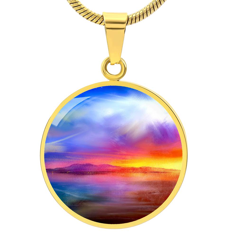 Arran Sunset | Scottish Art Jewellery | Luxury Necklace