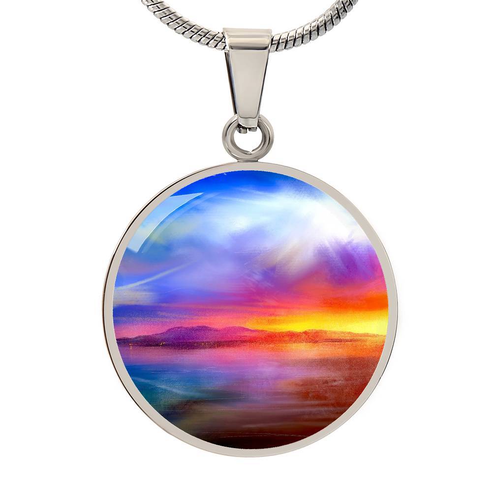 Arran Sunset | Scottish Art Jewelry | Luxury Designer Necklace