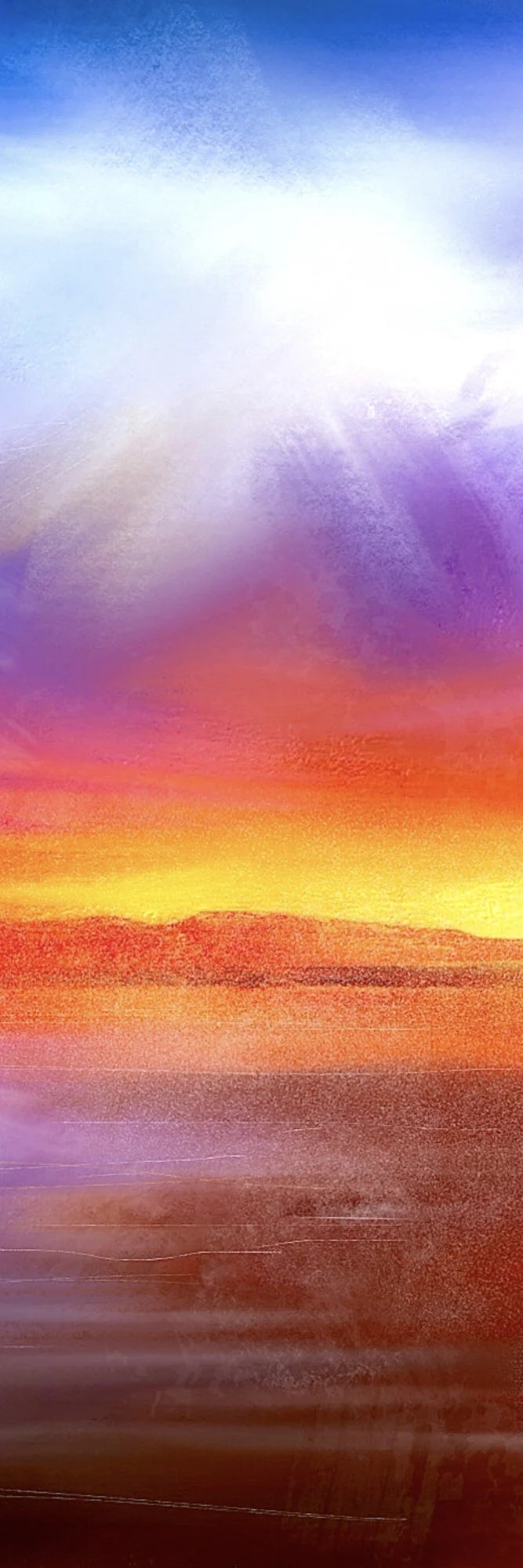 Arran Sunset Triptych | Statement Interior Wall Art from Scotland - Gallery Worldwide Shipping Vibrant Painting Colorful Paintings | Prints