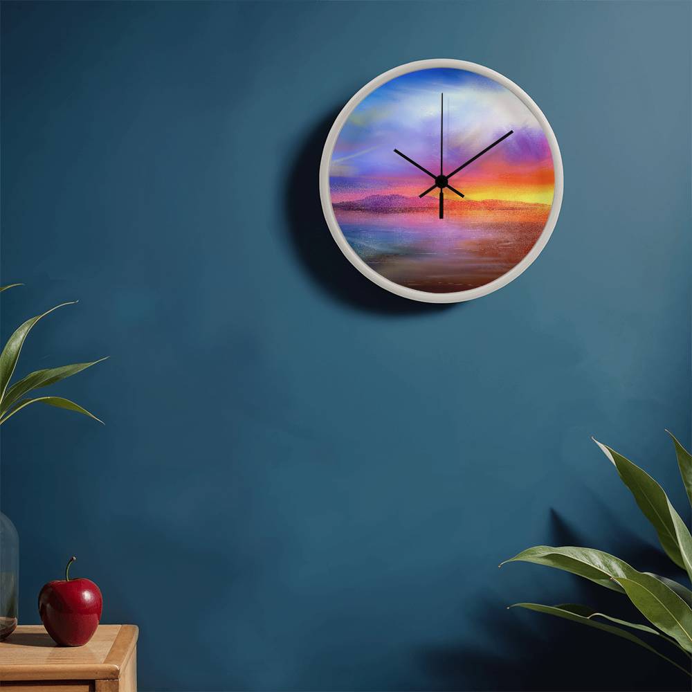 Arran Sunset | Wall Art Clock | Scotland