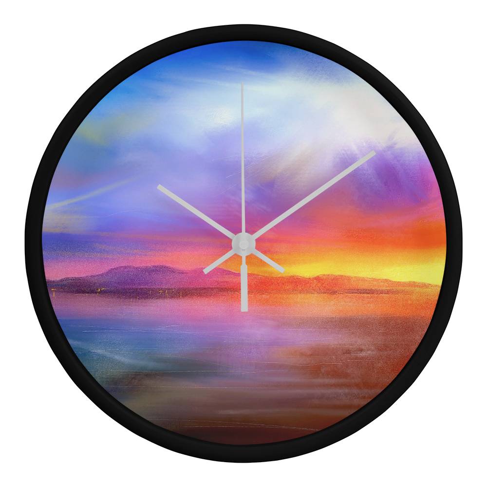 Arran Sunset | Wall Art Clock | Scotland