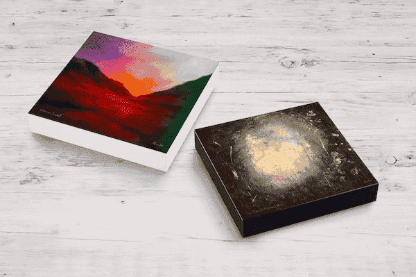 Arran Sunset Wooden Art Block - Scottish - Gallery Scotland