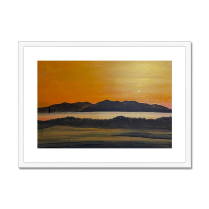 Arran &amp; The 5th Green Royal Troon Golf Course Painting | Framed &amp; Mounted Prints From Scotland