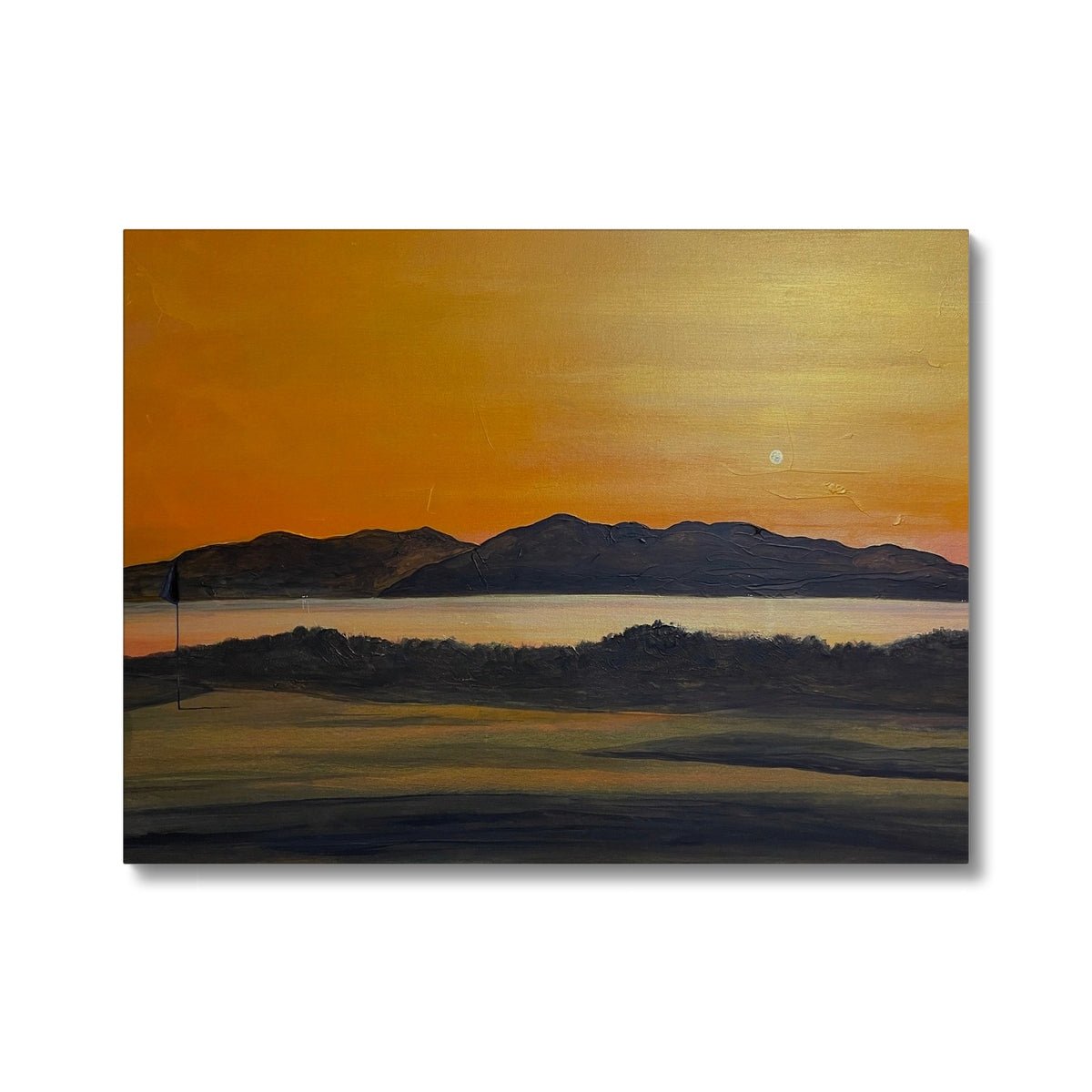 Arran & The 5th Green Royal Troon Golf Course Painting | Canvas Prints From Scotland