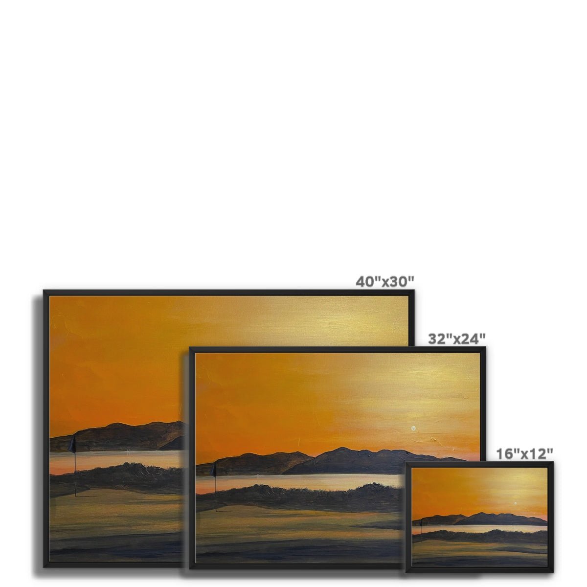 Arran & The 5th Green Royal Troon Golf Course Painting | Framed Canvas Prints From Scotland