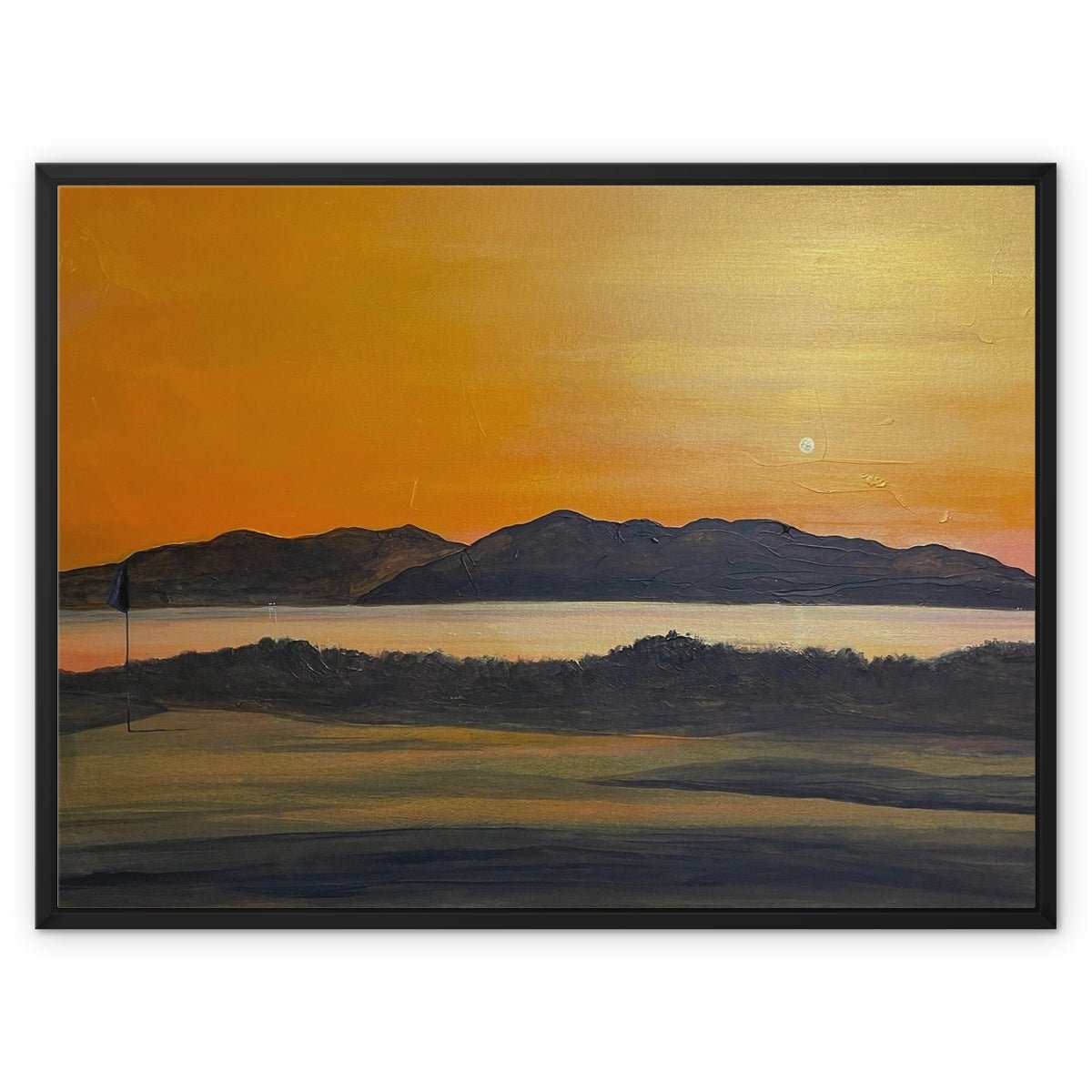 Arran & The 5th Green Royal Troon Golf Course Painting | Framed Canvas Prints From Scotland