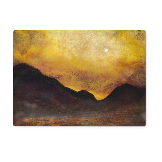Glencoe Moonlight Glass Chopping Board | Scottish Art Gifts