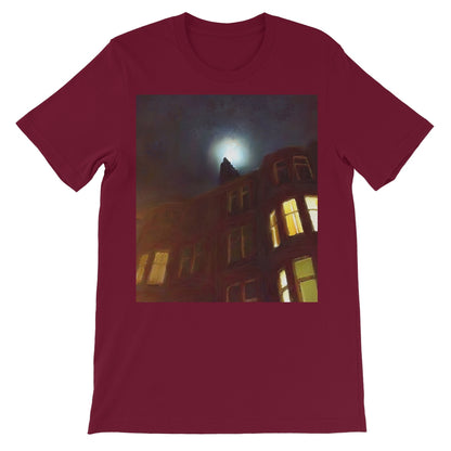 A Moonlit Tenement Unisex Short Sleeve T-Shirt | Scottish Art Gifts